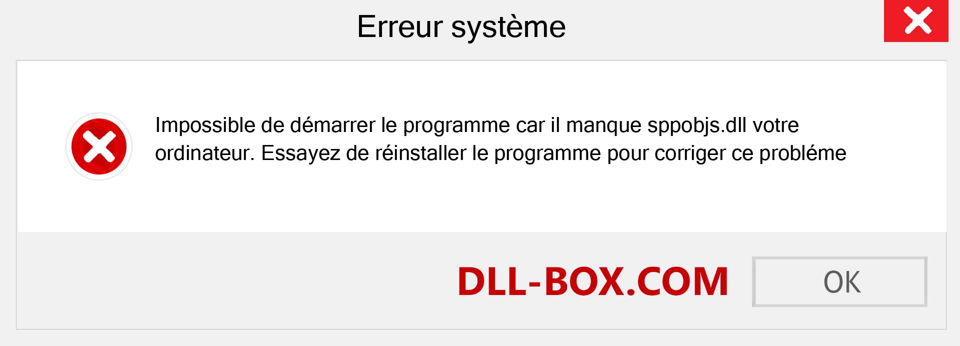 Le fichier sppobjs.dll est manquant ?. Télécharger pour Windows 7, 8, 10 - Correction de l'erreur manquante sppobjs dll sur Windows, photos, images